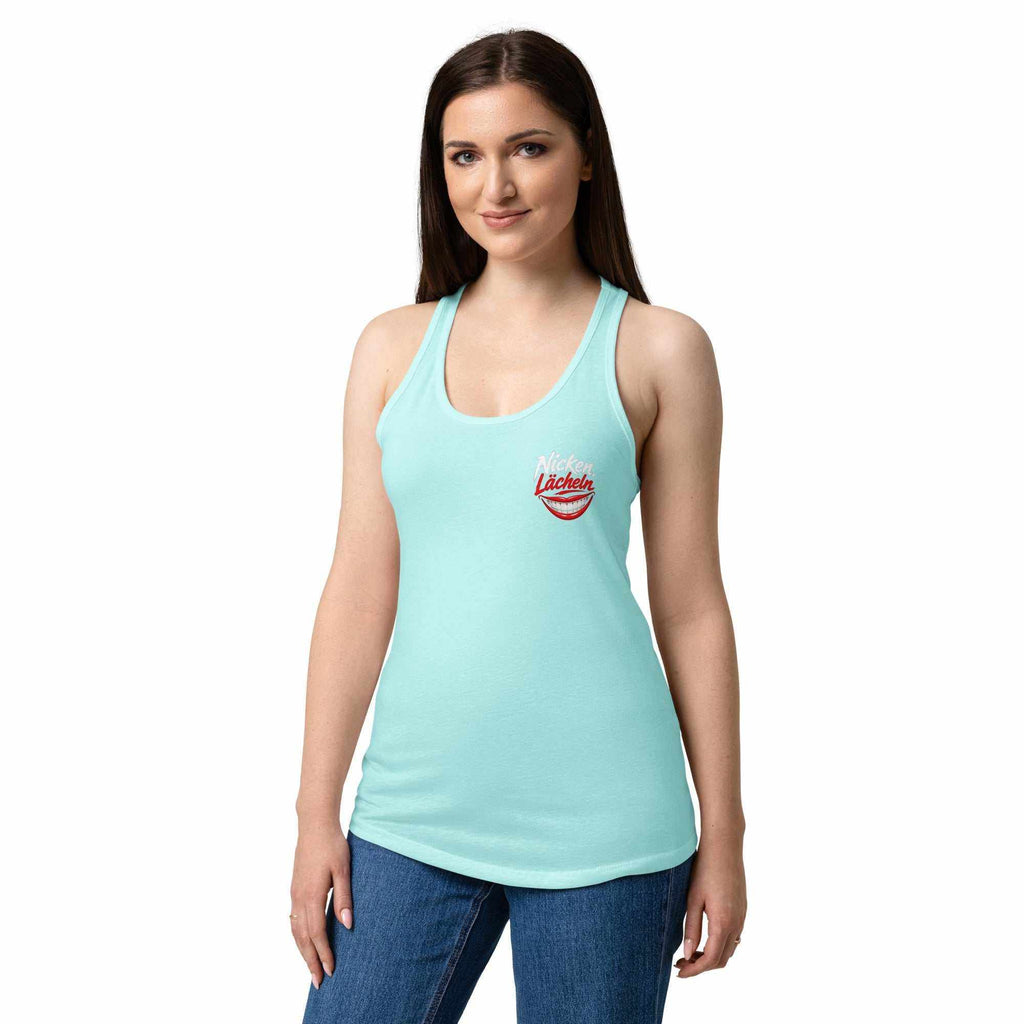 Damen Racerback-Tanktop aus leichtem Baumwoll-Polyester-Mix in atmungsaktivem Design