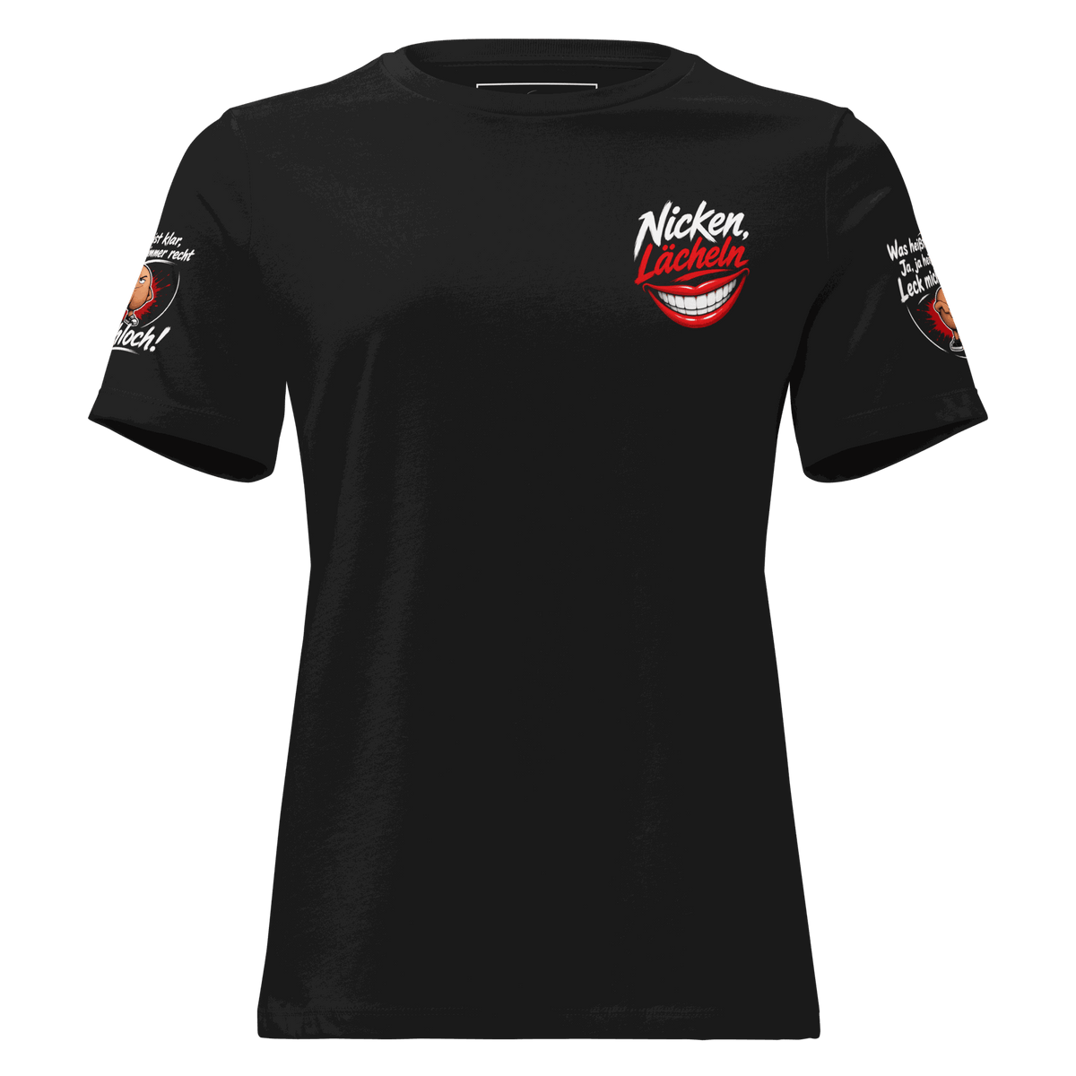lockeres damen t-shirt aus baumwolle mit rundhalsausschnitt und entspannter passform