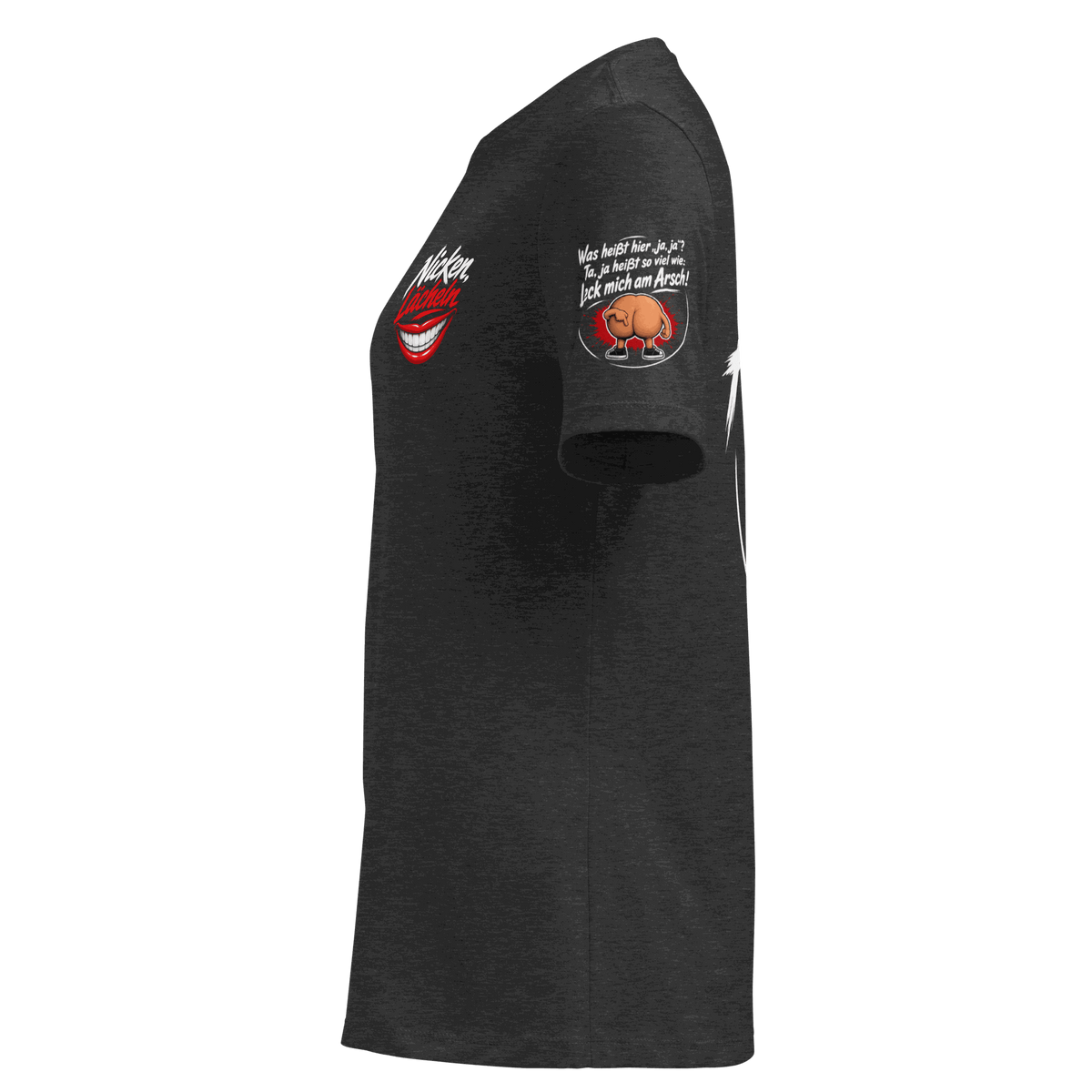 Lockeres Damen-T-Shirt aus weicher Baumwolle mit Rundhalsausschnitt