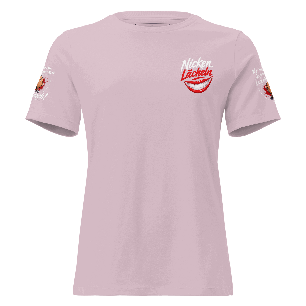 Lockeres Damen-T-Shirt aus weicher Baumwolle mit rundem Ausschnitt