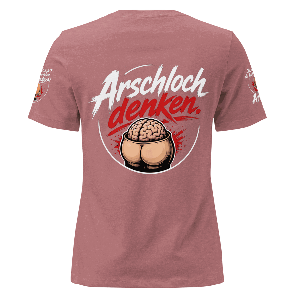 Lockeres Damen-T-Shirt aus weichem Baumwollstoff mit Rundhalsausschnitt