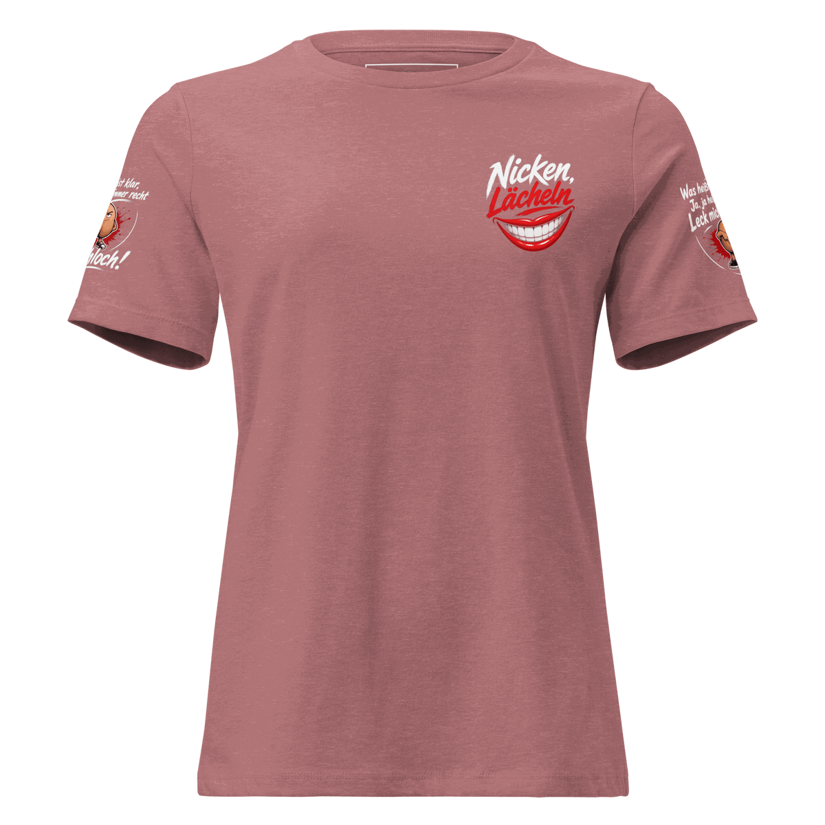 lockeres damen-t-shirt aus weichem baumwollstoff mit entspannter passform