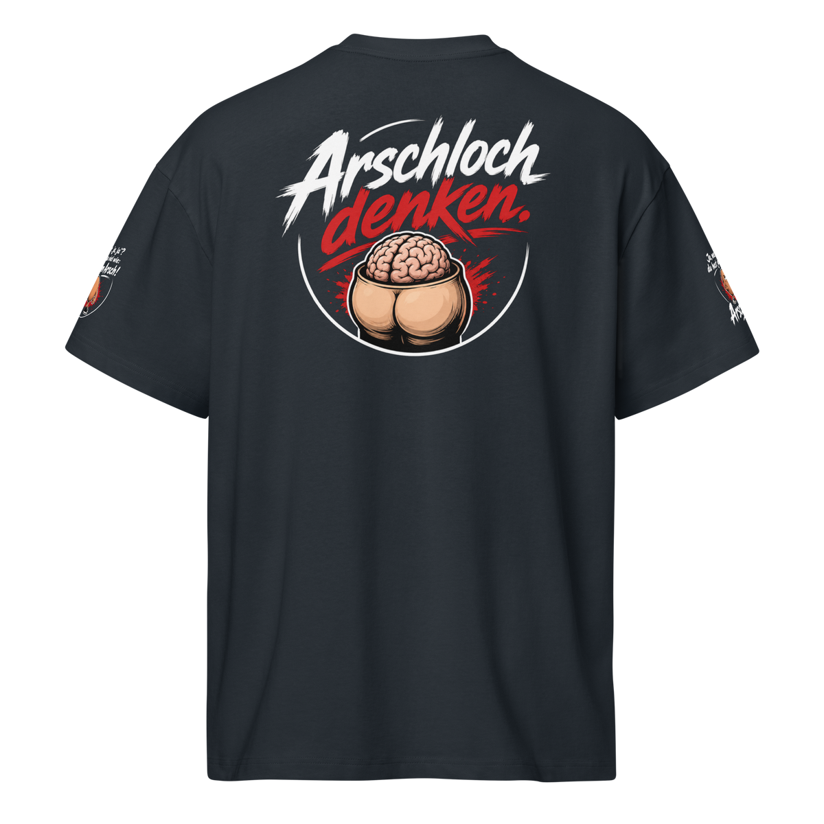 Boxy-T-Shirt Herren in Oversized-Passform mit verstärktem Halsausschnitt und robuster Baumwolle