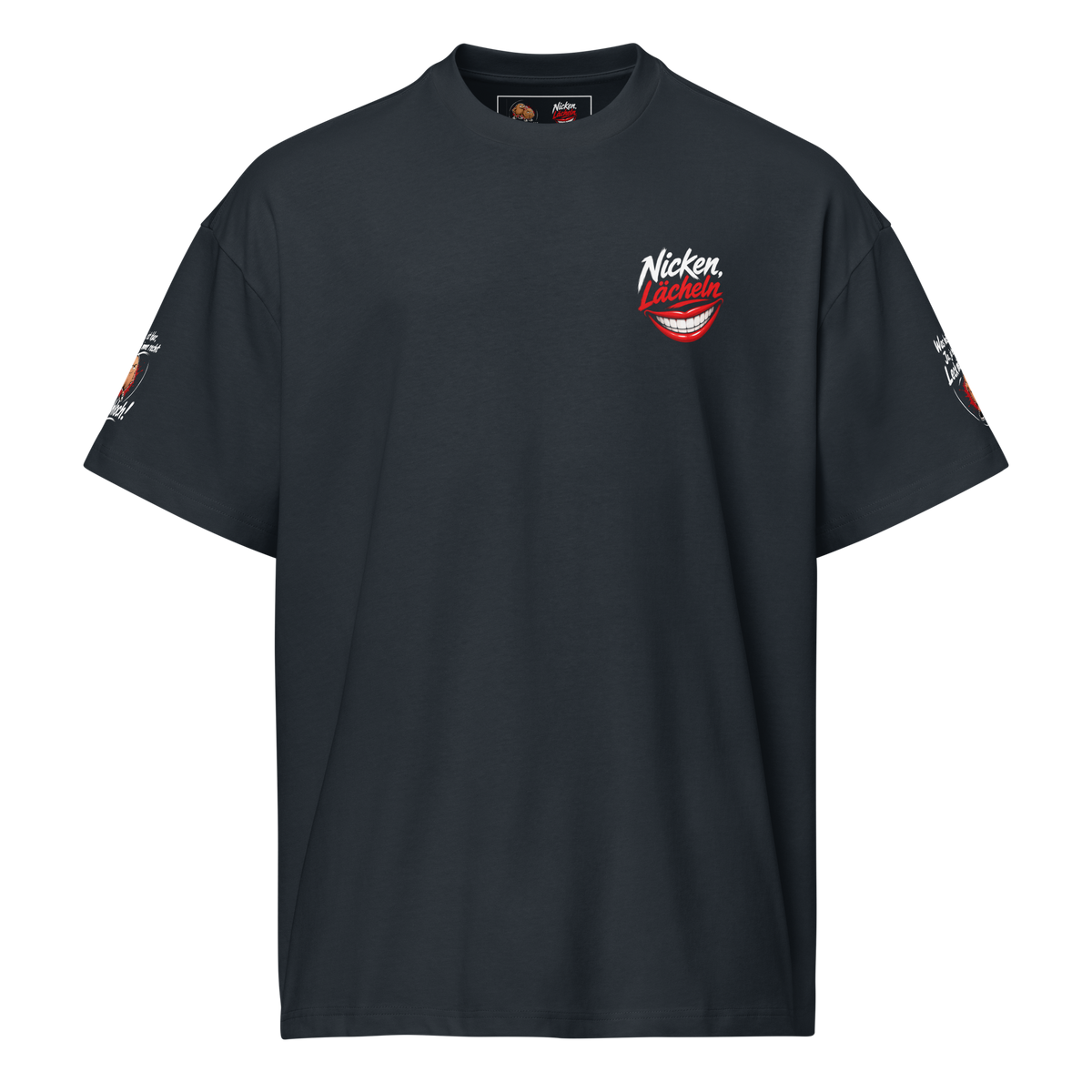 Boxy-T-Shirt Herren mit oversized Passform und verstärktem Halsausschnitt in neutraler Farbe