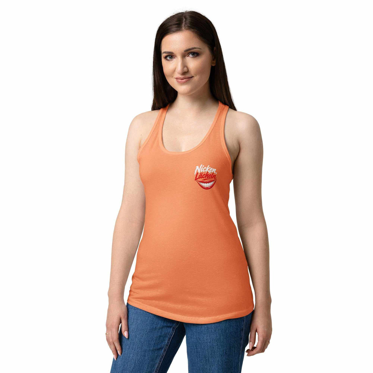 Elegantes atmungsaktives Racerback-Tanktop für Damen mit nahtlosem Design
