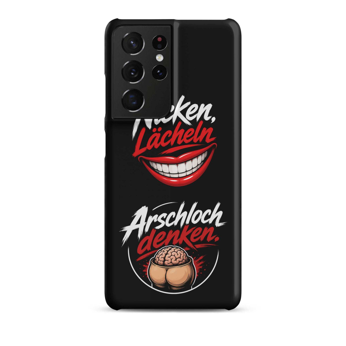 schlanke schwarze snapcase samsung hülle aus polycarbonat kompatibel mit kabelloser aufladung
