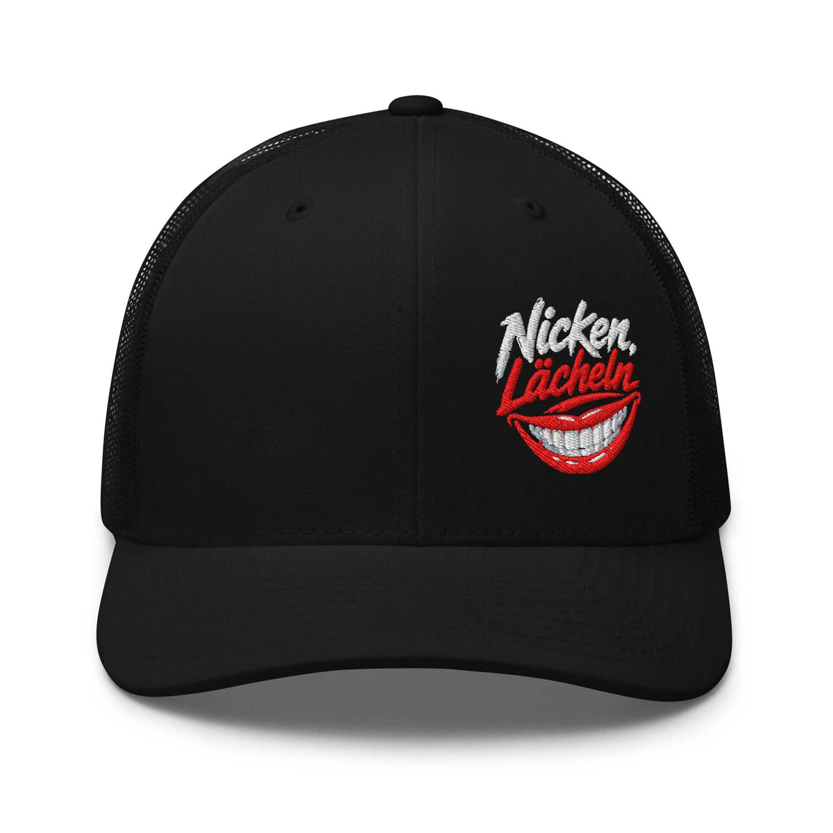 Trucker-Cap mit sechs Paneelen und Mesh-Rückseite in klassischem Design