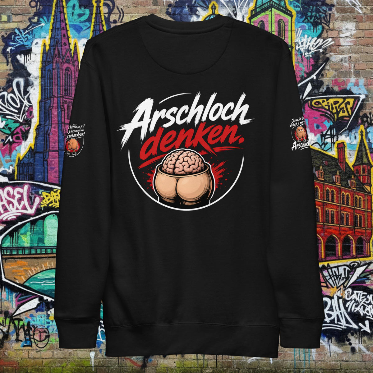 Unisex-Premium-Pullover mit geripptem Rundhalsausschnitt und weicher Fleece-Innenseite