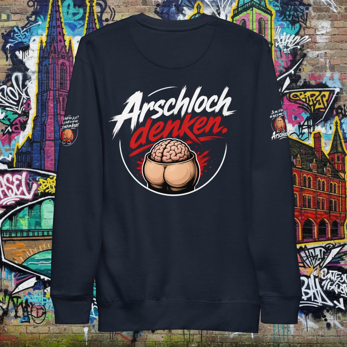 Unisex-Premium-Pullover klassischer Schnitt mit geripptem Rundhalsausschnitt und weicher Fleece-Innenseite