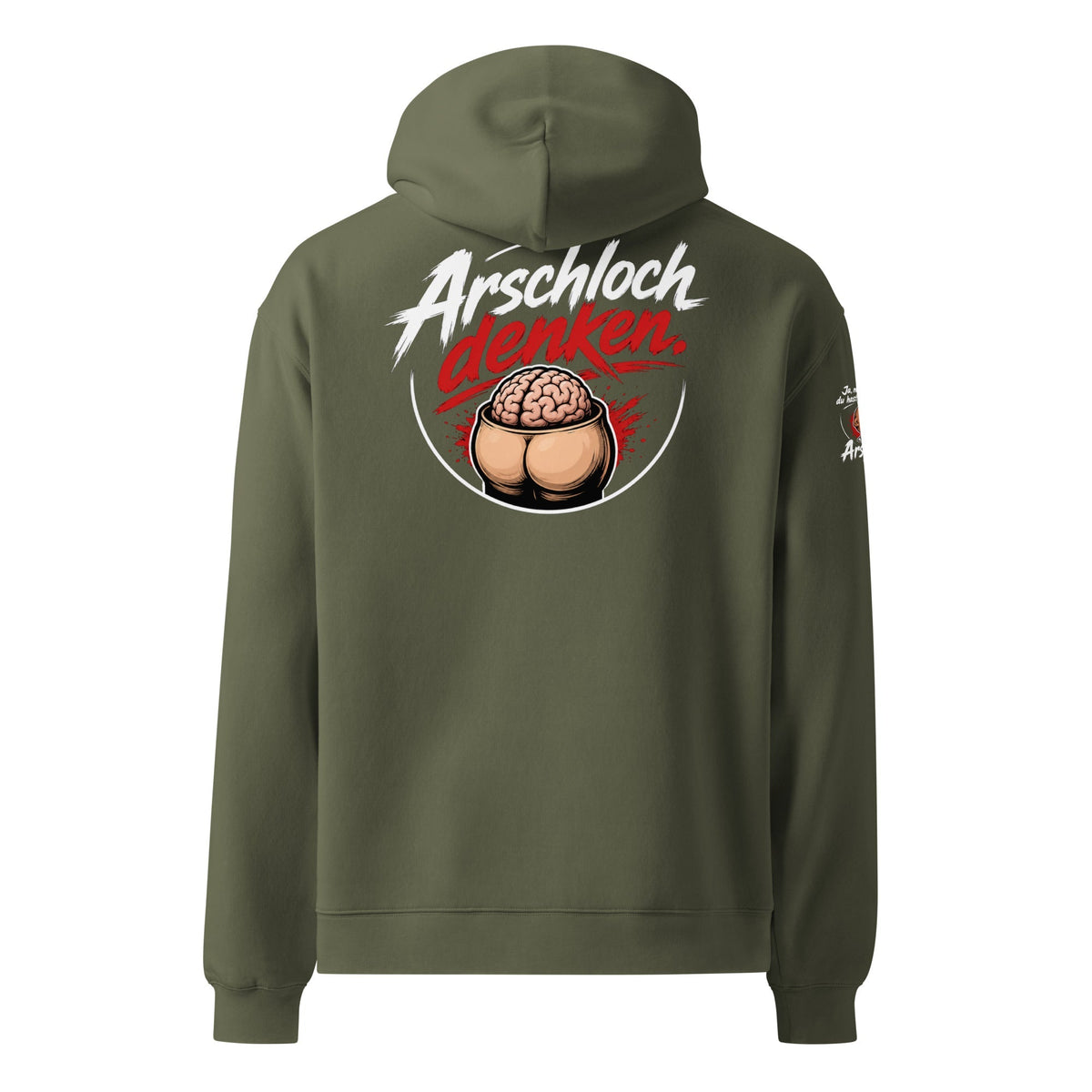 Oversized Hoodie für Herren aus weichem Baumwollfleece mit Kängurutasche und kapuzenlosem Design