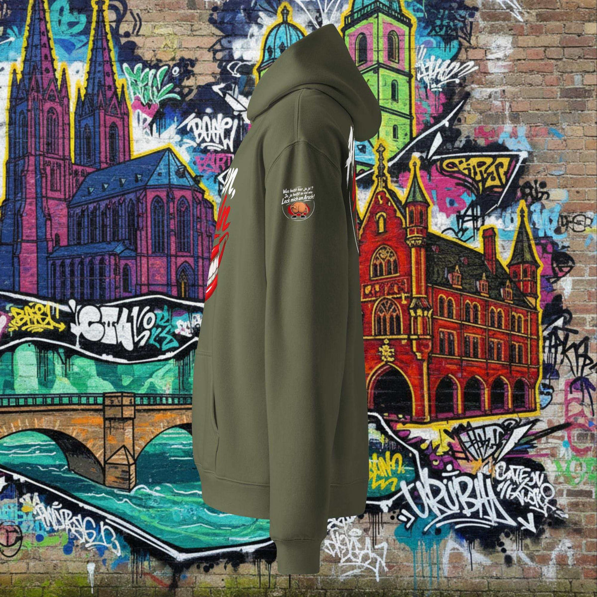 Oversized Hoodie für Herren aus weichem Baumwoll-Fleece mit Kapuze und Kängurutasche
